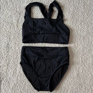 June Loop Pointelle Rib Knit Swimsuit